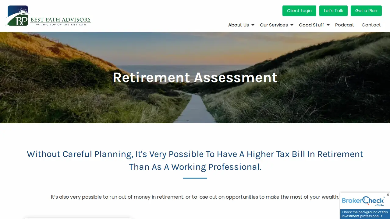 Best Path Advisors page