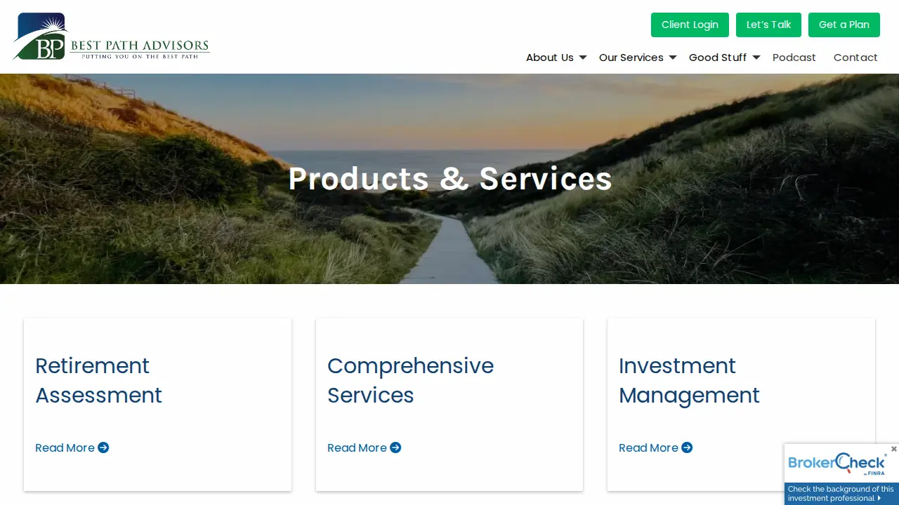 Best Path Advisors page