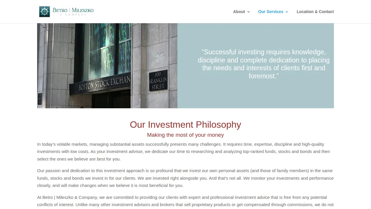 Betro Mileszko & Company page