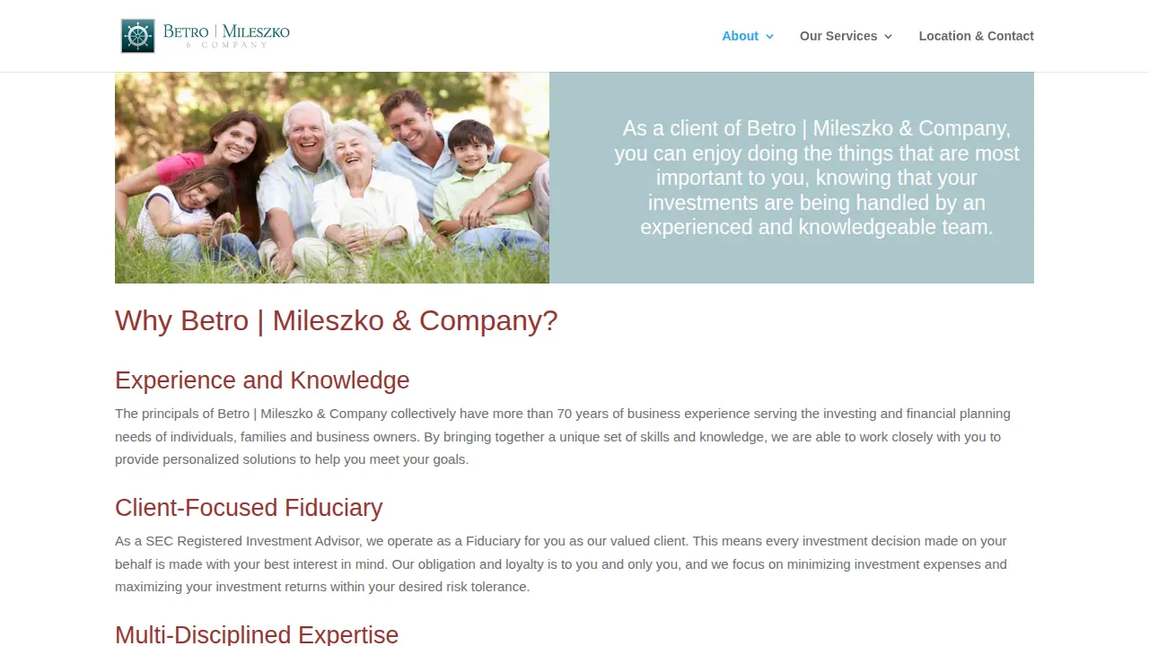 Betro Mileszko & Company page