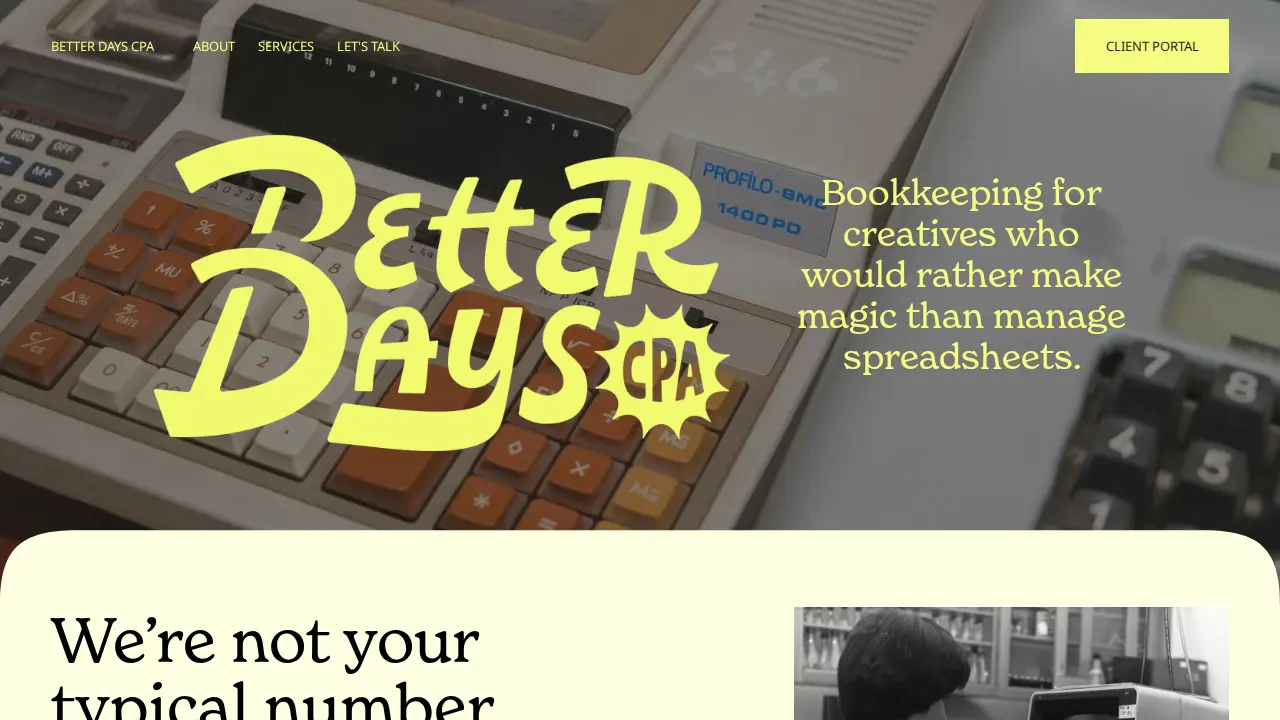 Better Days CPA page