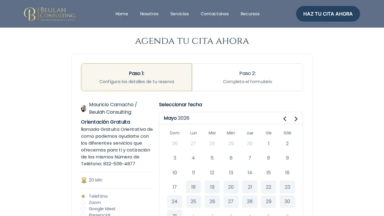 Beulah Consulting page