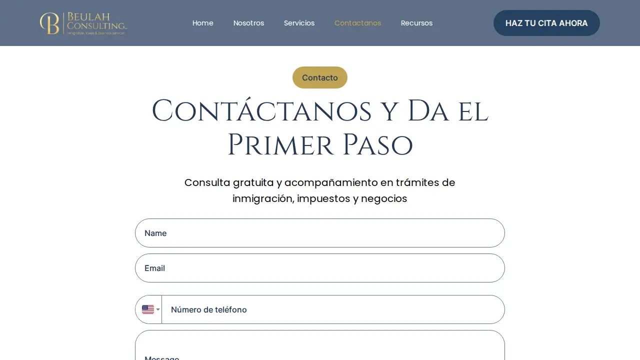 Beulah Consulting page