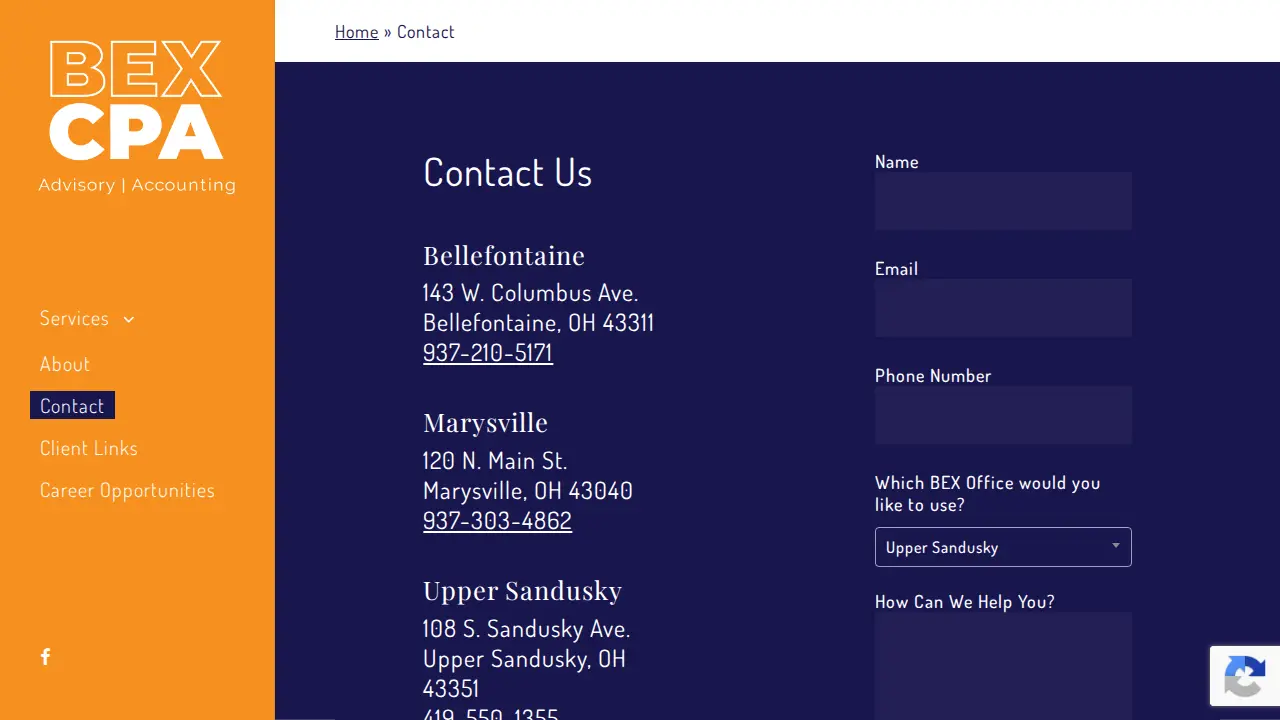 BEX CPA page
