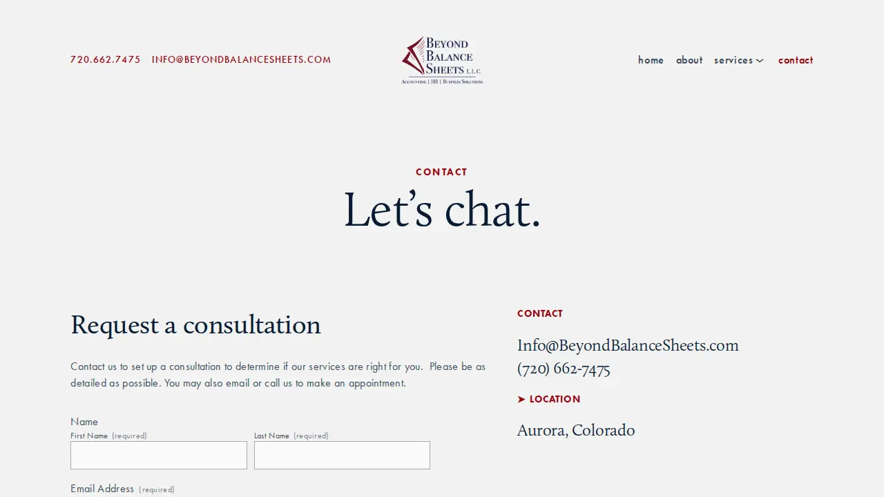 Beyond Balance Sheets, LLC page
