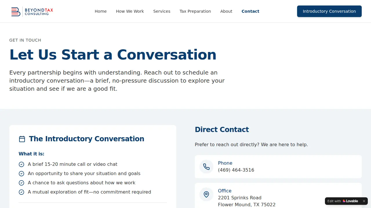 BeyondTax Consulting, LLC page