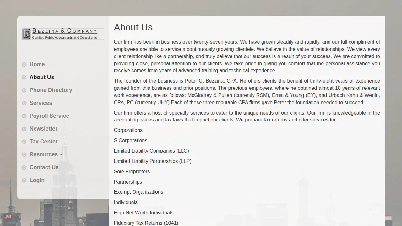 Bezzina & Co page