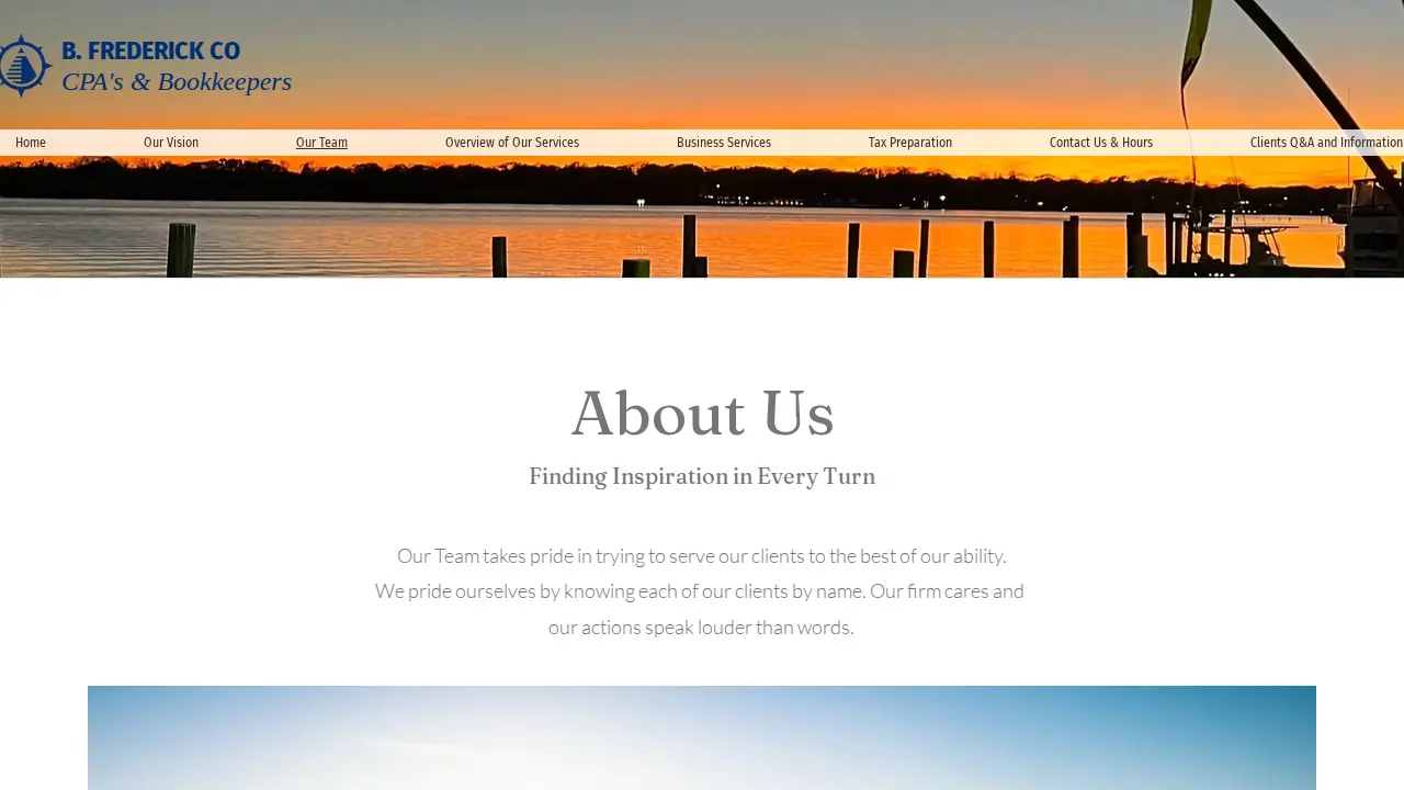 B. FREDERICK CO. CPAS page