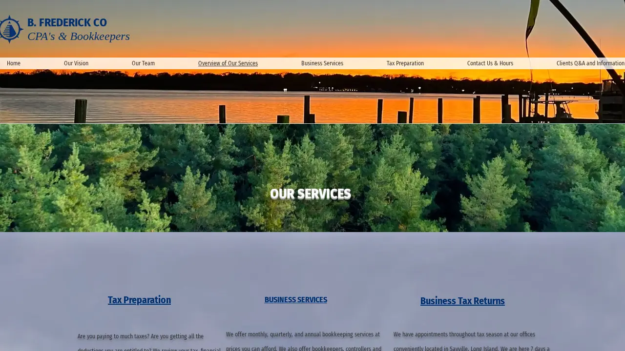 B. FREDERICK CO. CPAS page