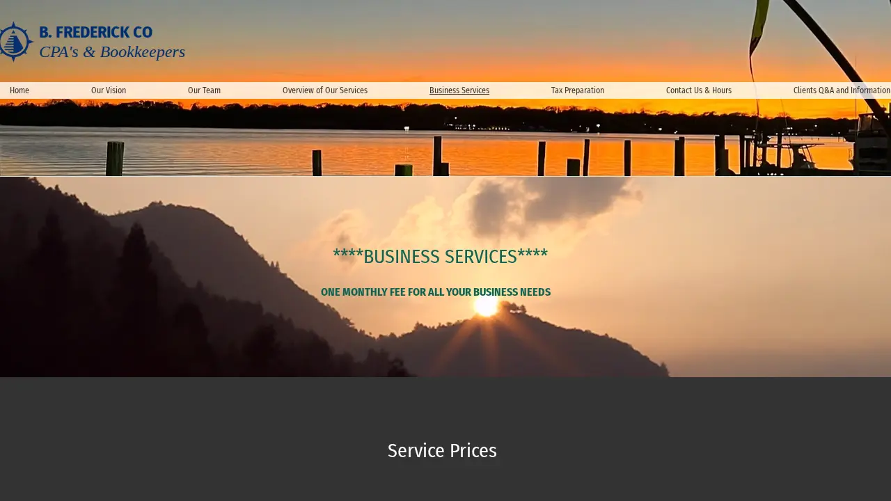 B. FREDERICK CO. CPAS page