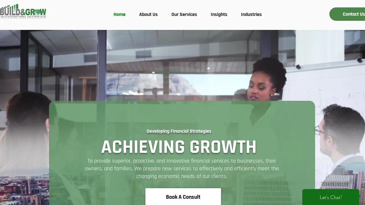Build & Grow Accounting Services website