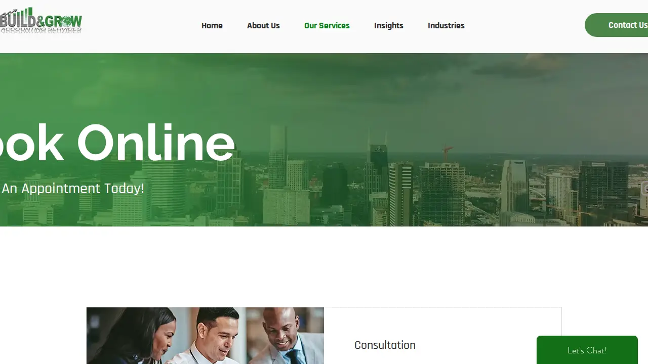 Build & Grow Accounting Services page