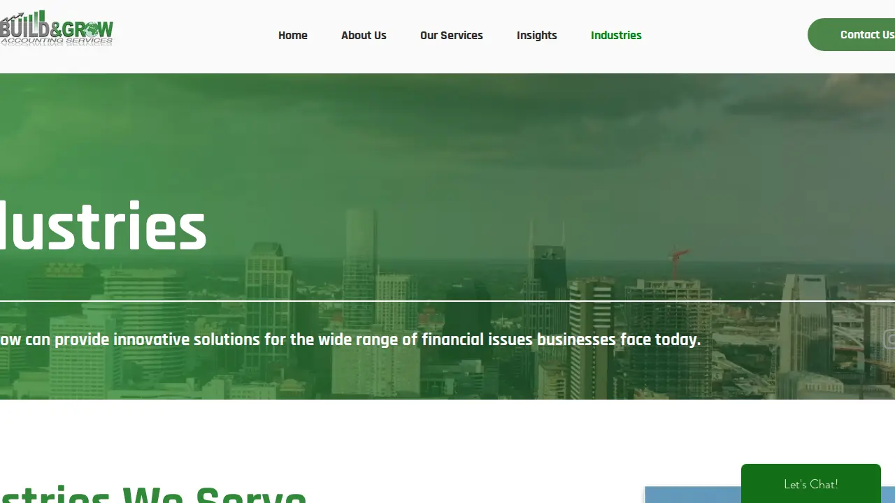 Build & Grow Accounting Services page