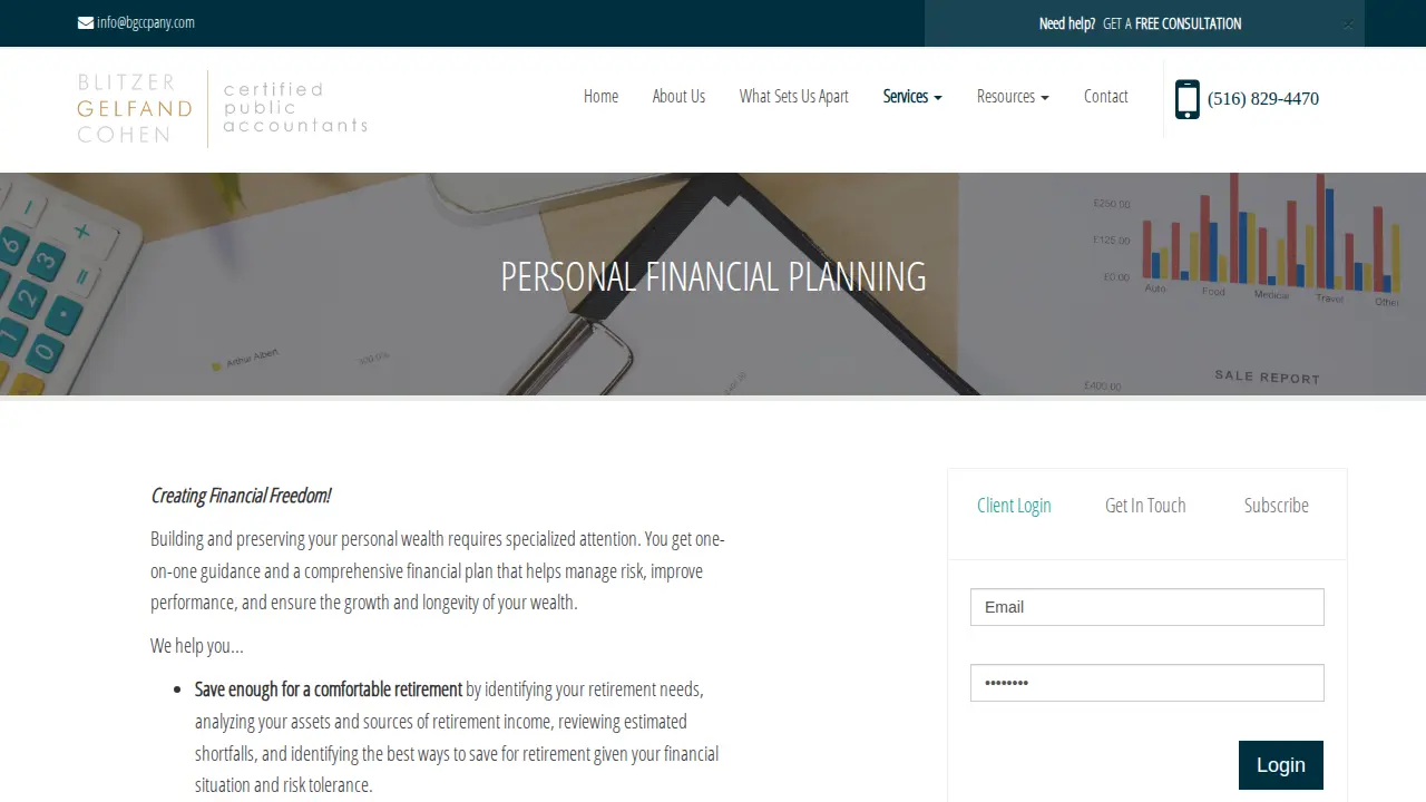 Blitzer, Gelfand & Cohen, CPA's, P.C. page