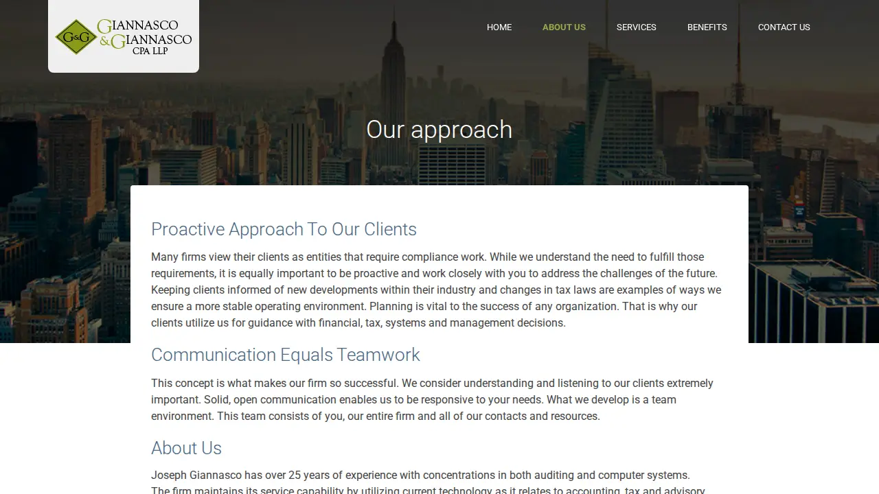 Joseph Giannasco CPA, LLC page