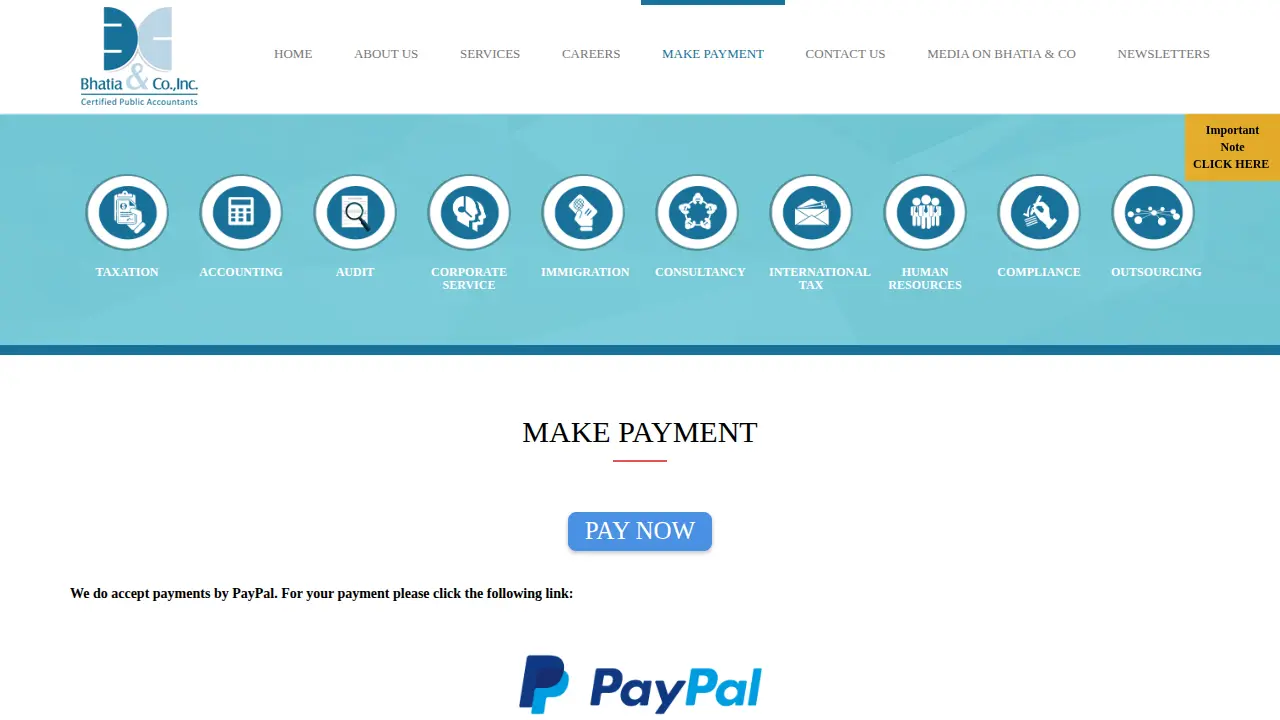 Bhatia & Co Inc. page