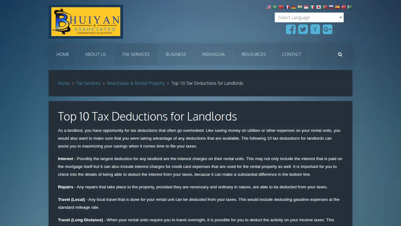 Bhuiyan & Associates, CPA page