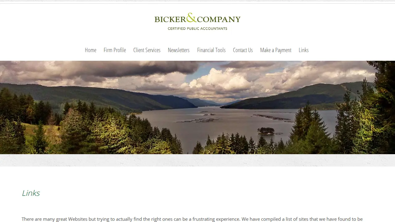 Bicker and Company CPAs page