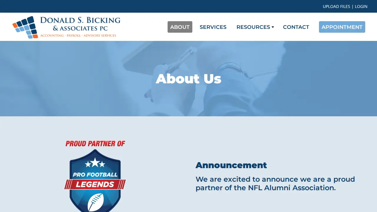 Donald Bicking & Associates page