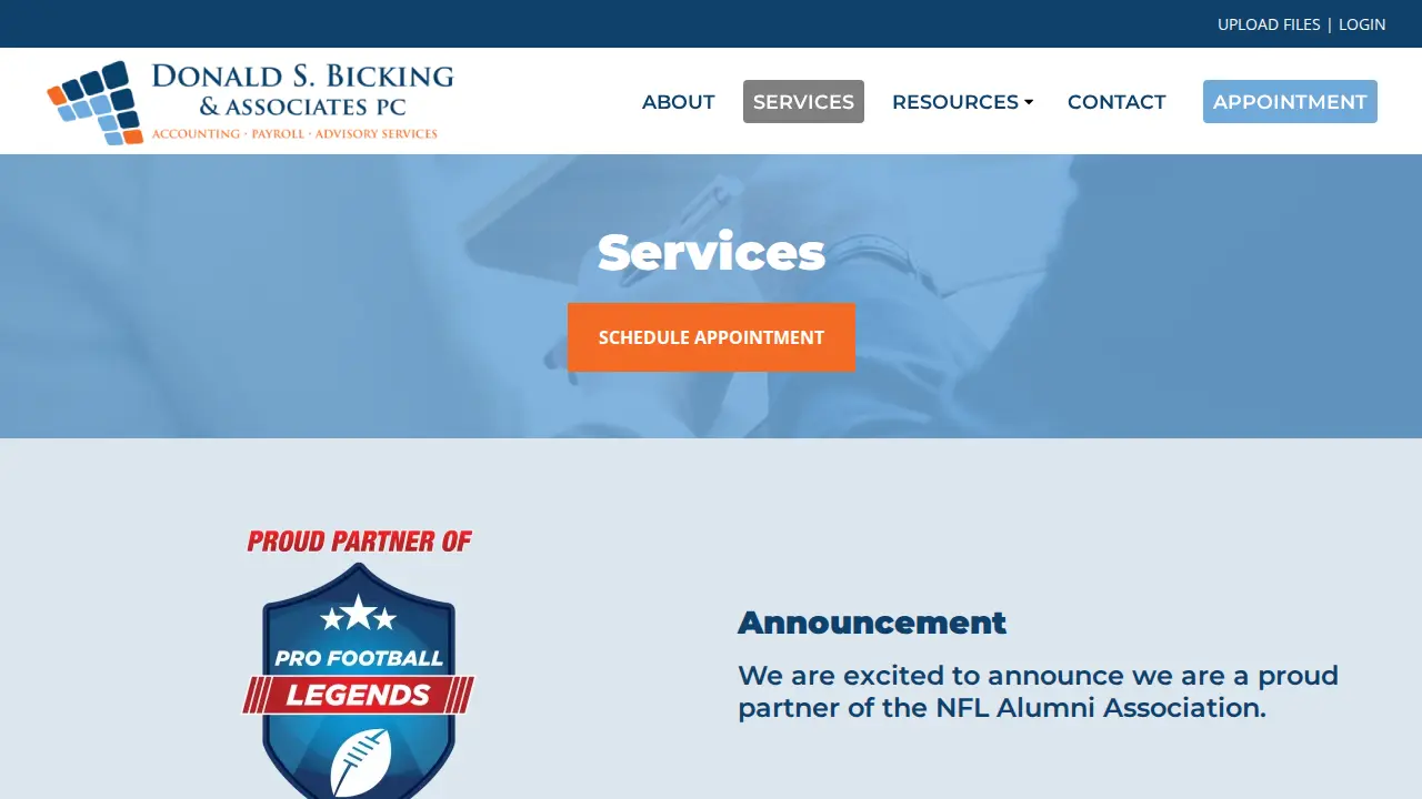 Donald Bicking & Associates page