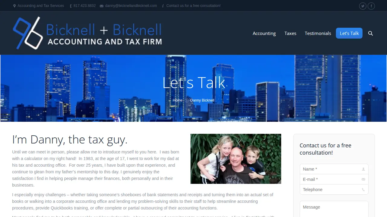 Bicknell & Bicknell page