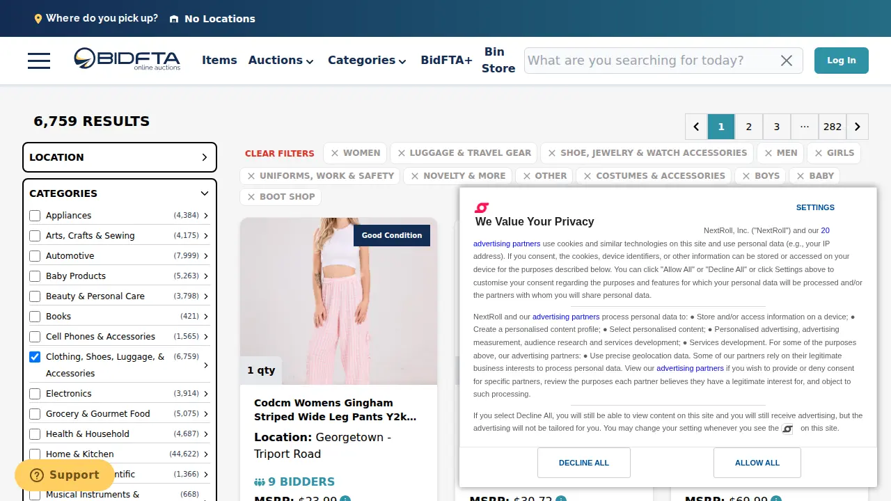 BidFTA page