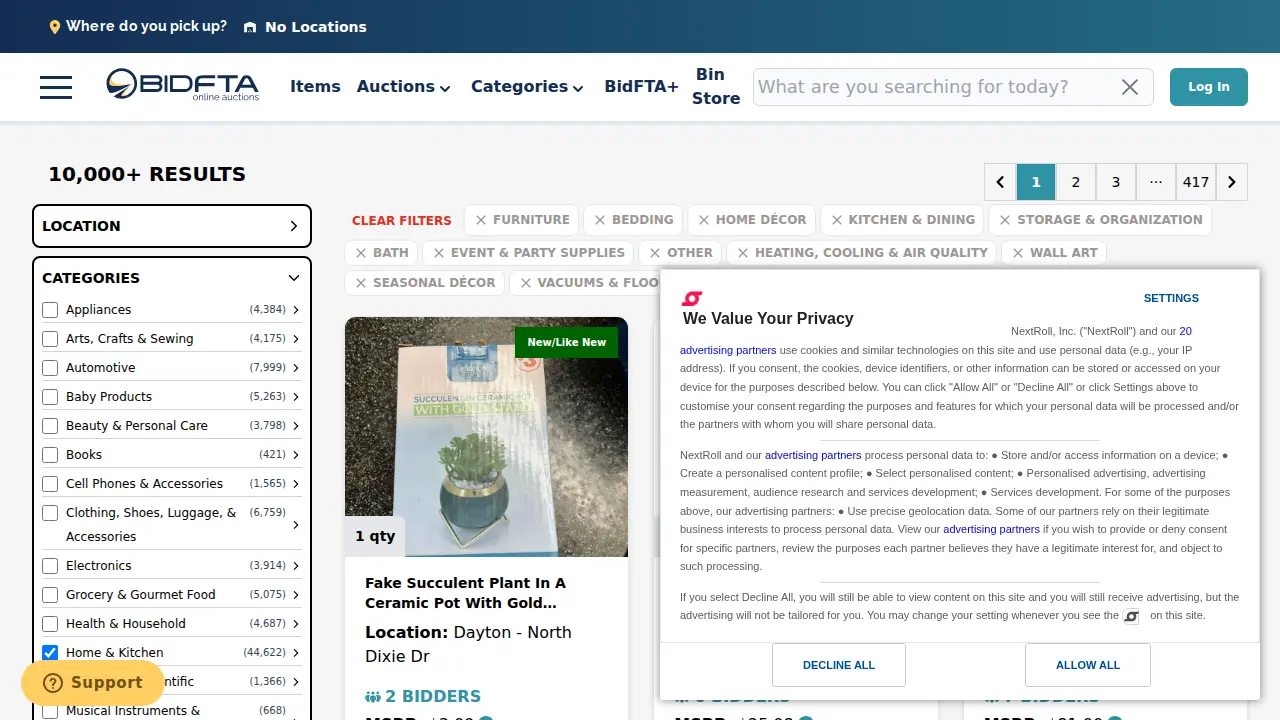 BidFTA page
