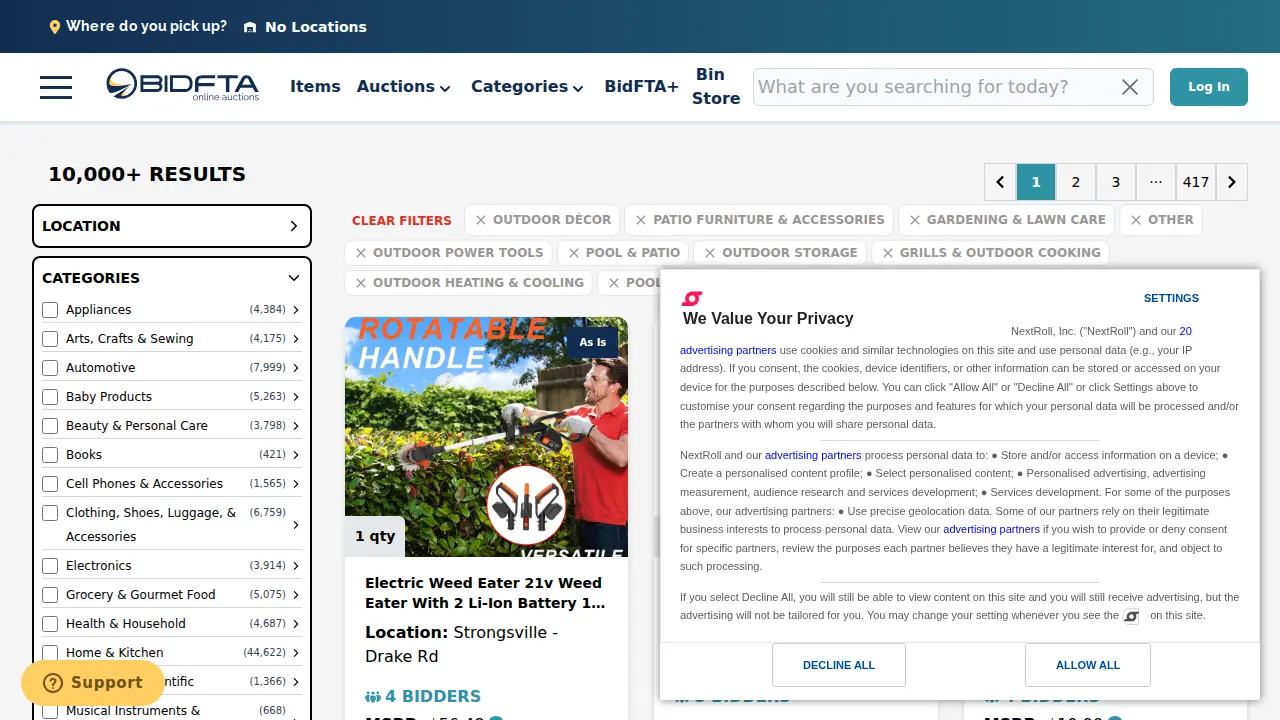 BidFTA page