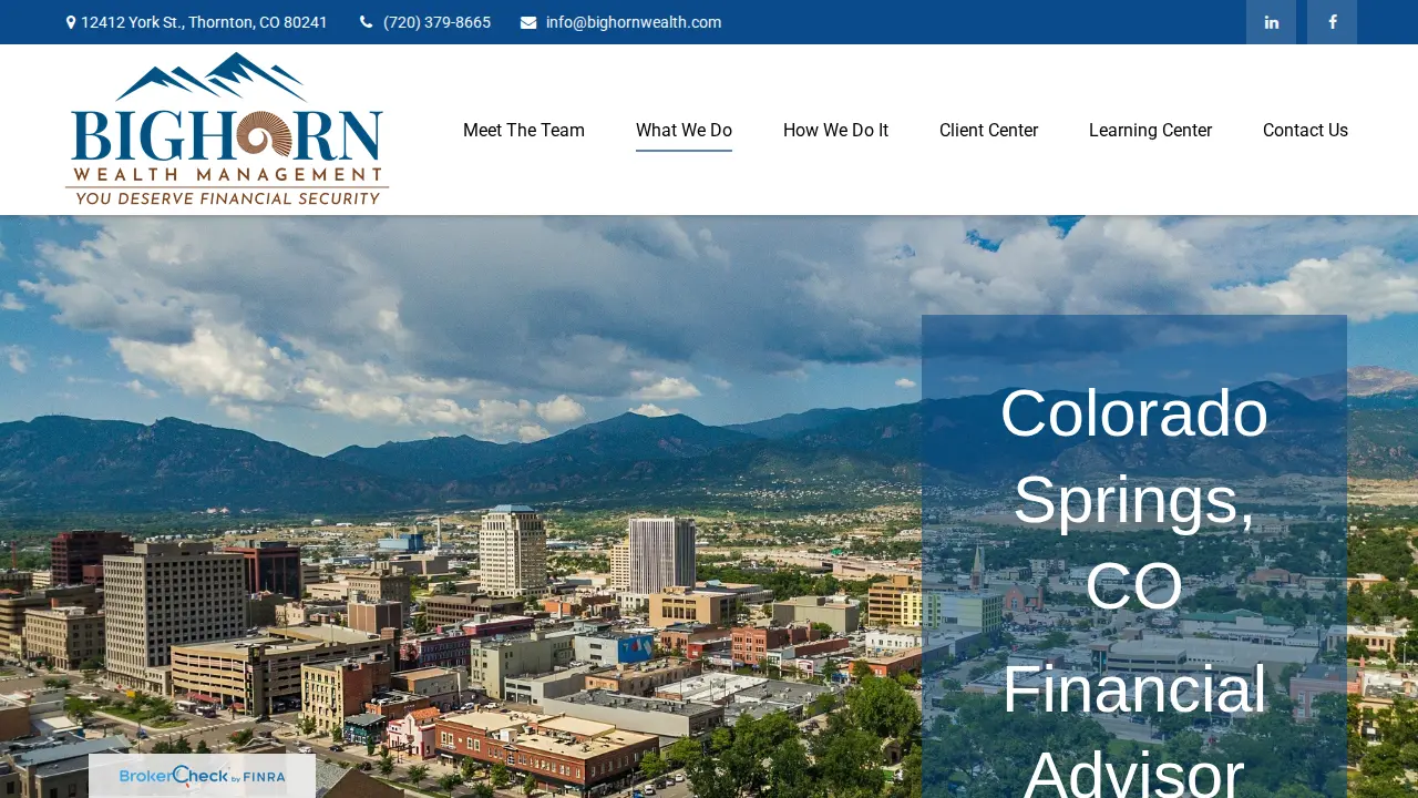 Bighorn Wealth Management page