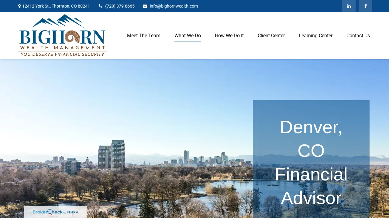 Bighorn Wealth Management page