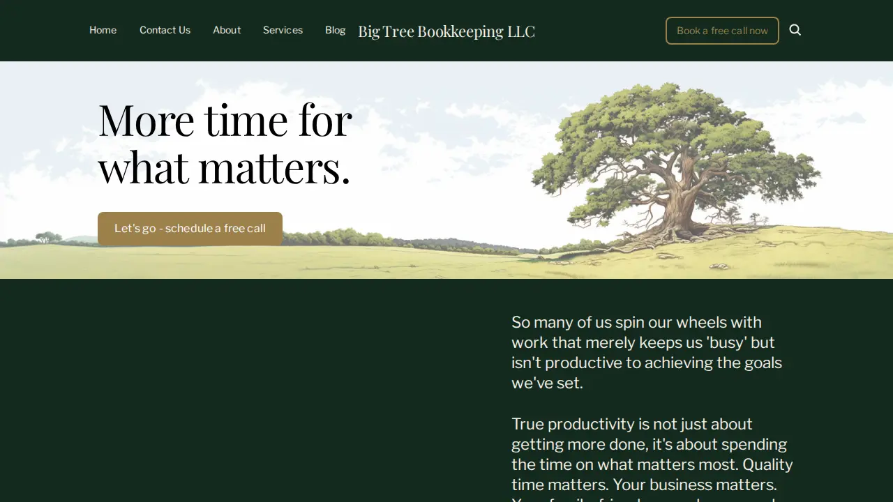 Big Tree Bookkeeping LLC page