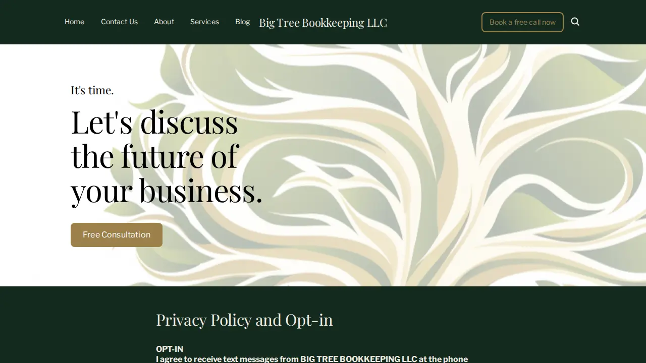 Big Tree Bookkeeping LLC page