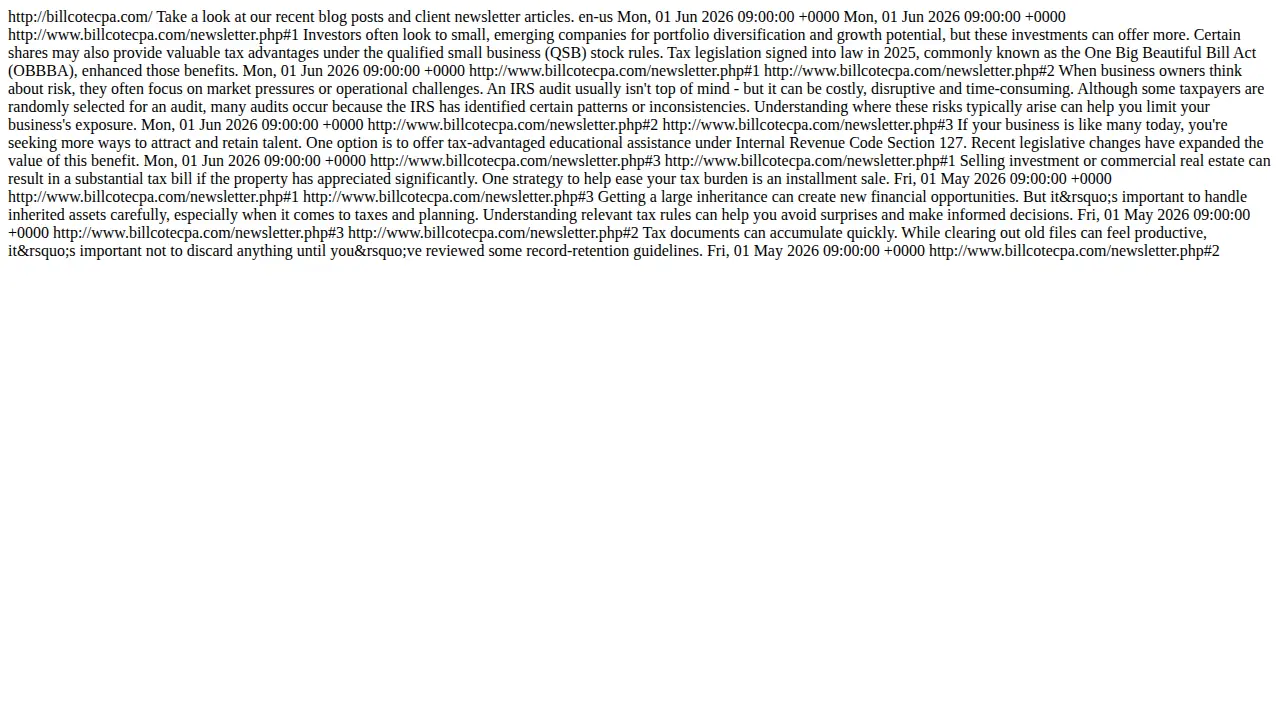 Cote William D CPA page