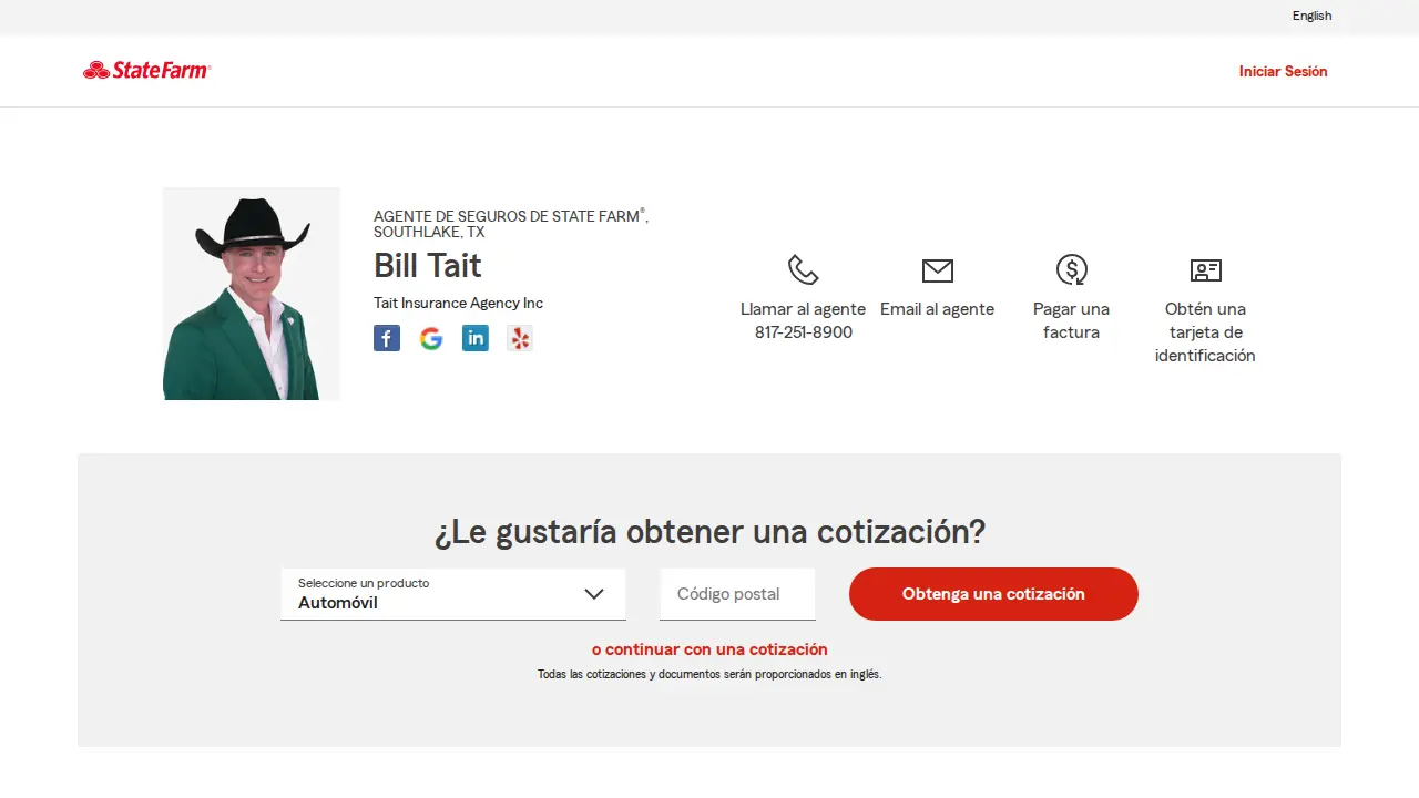 Bill Tait - State Farm Insurance Agent page