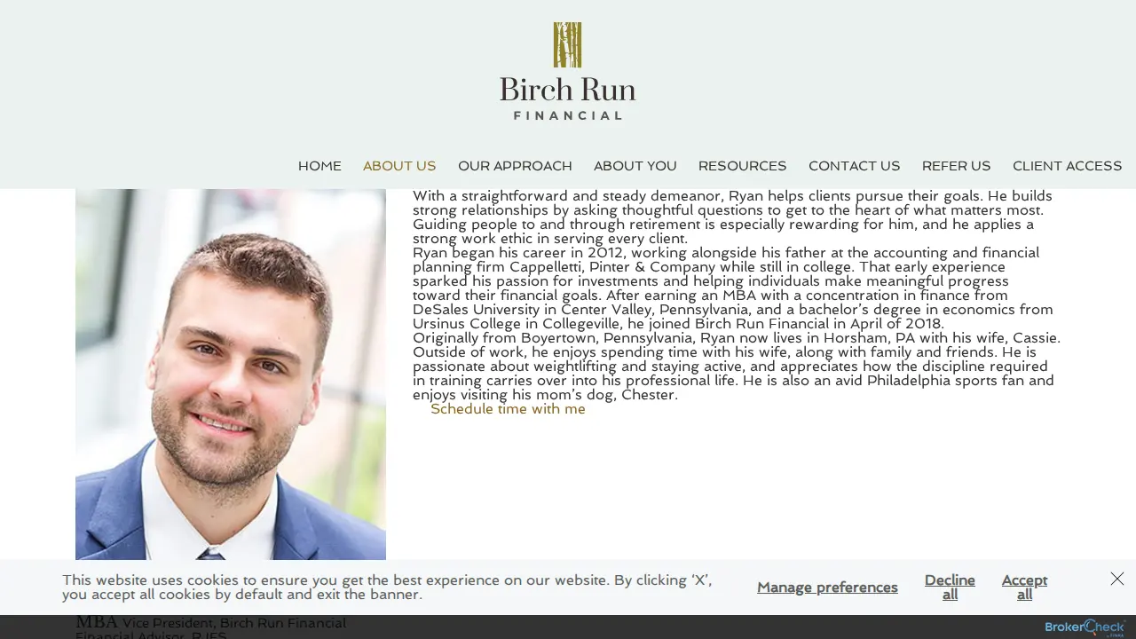 Birch Run Financial page