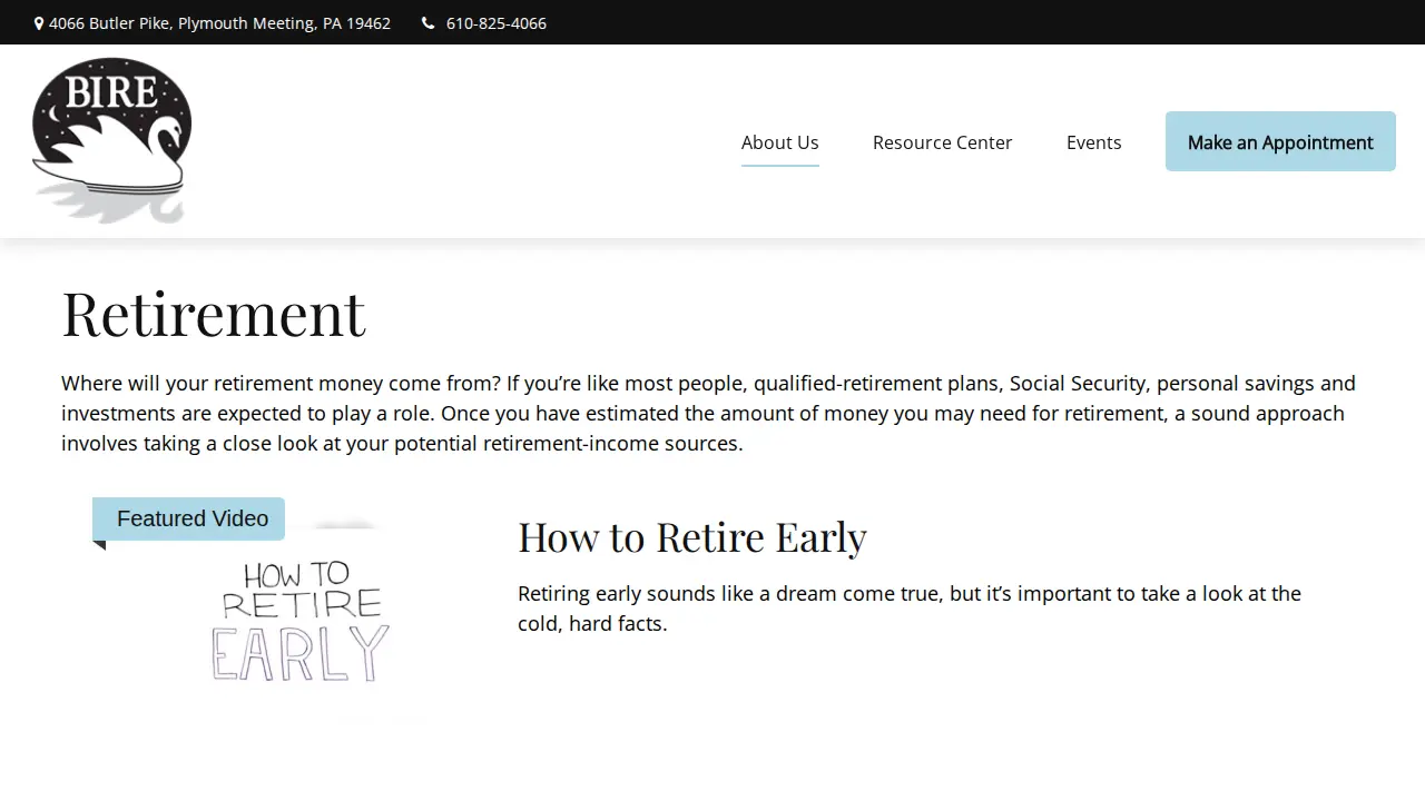 Bire Financial Services Group page