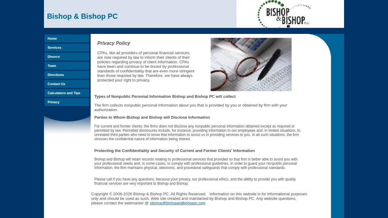 Bishop & Bishop PC page
