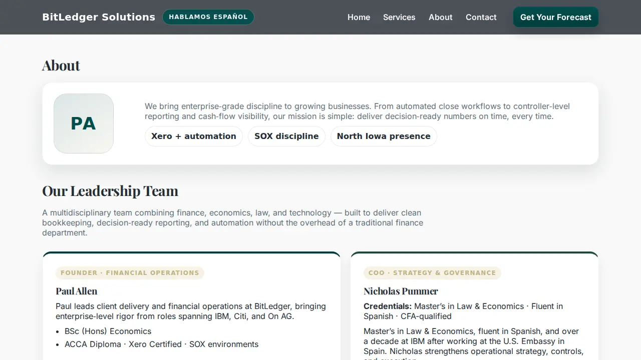 Bitledger Solutions LLC page