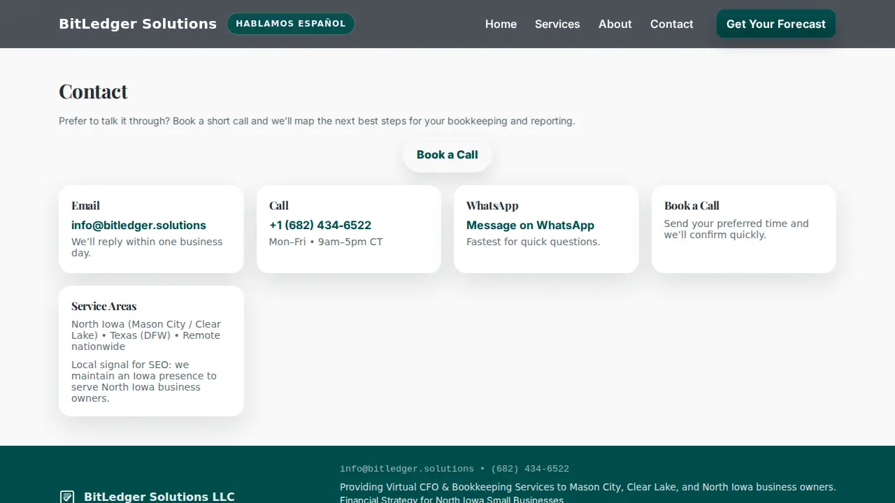 Bitledger Solutions LLC page
