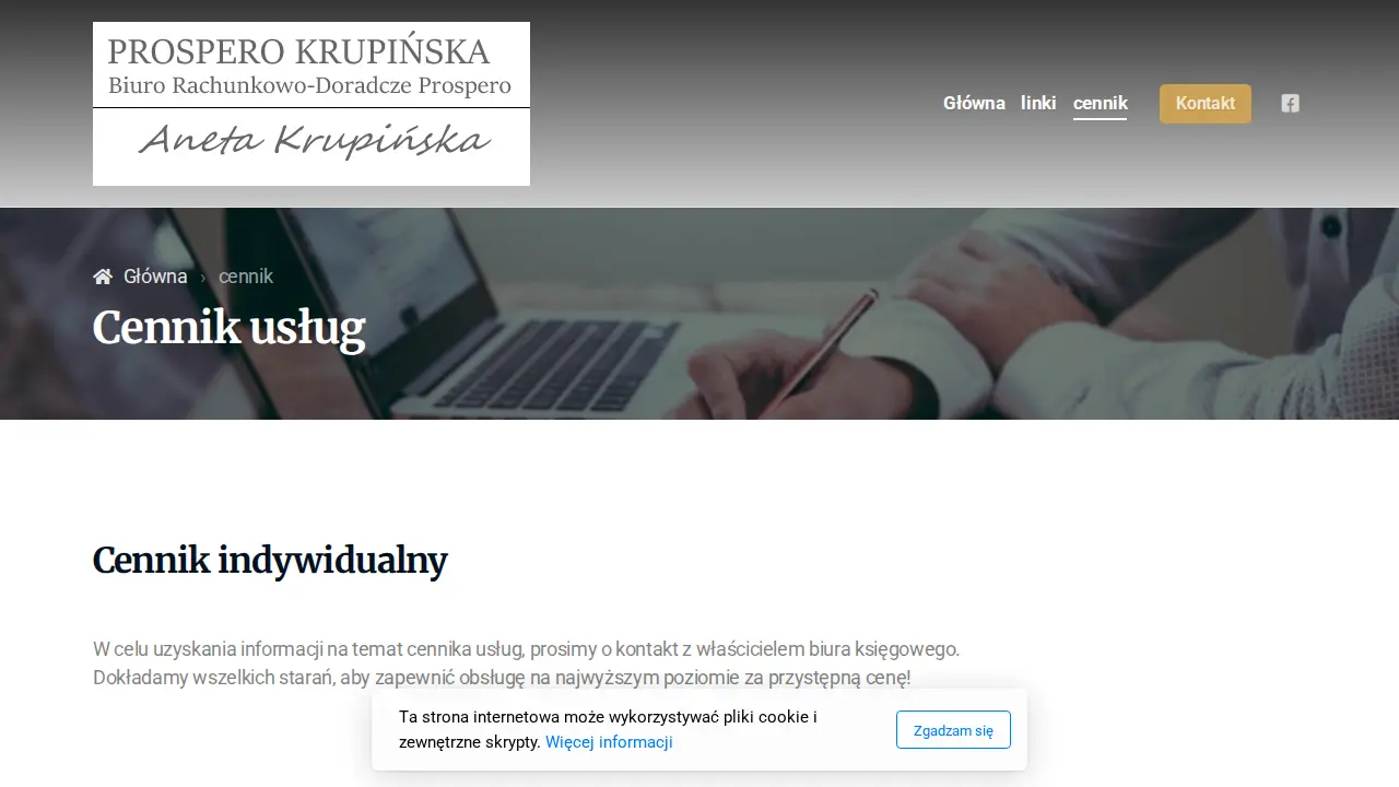 BIURO RACHUNKOWO - DORADCZE PROSPERO ANETA KRUPIŃSKA page