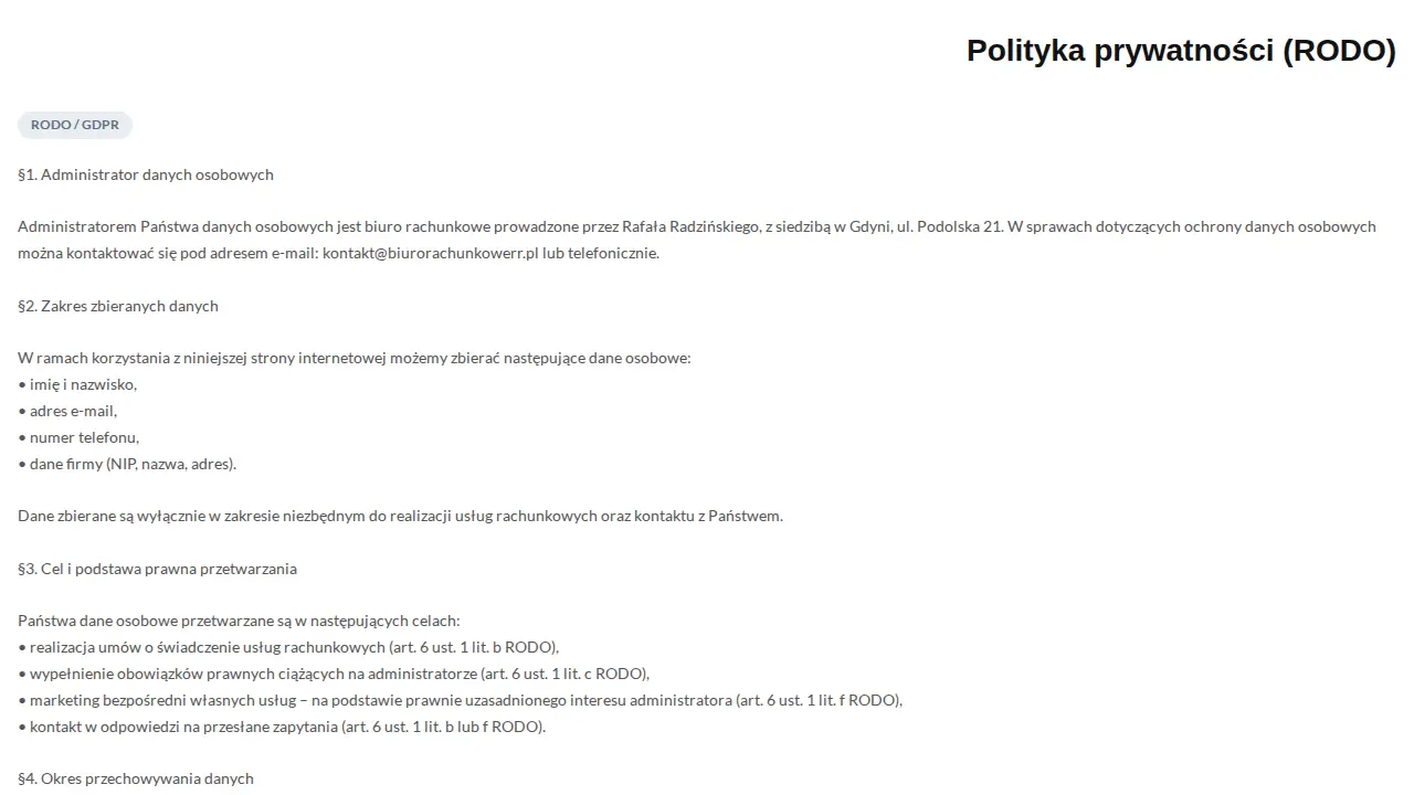 Accounting Sp. z o.o. page