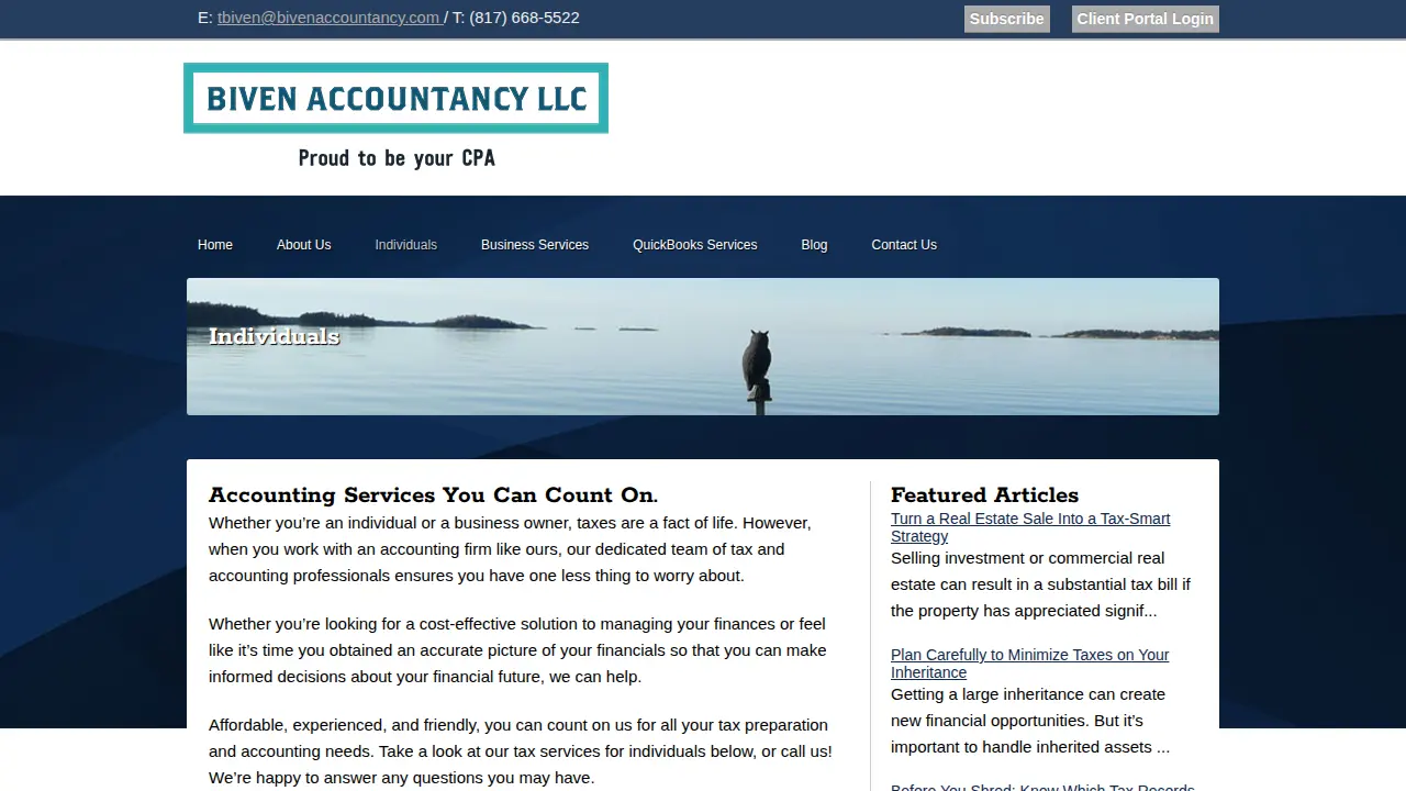 Biven Accountancy LLC page