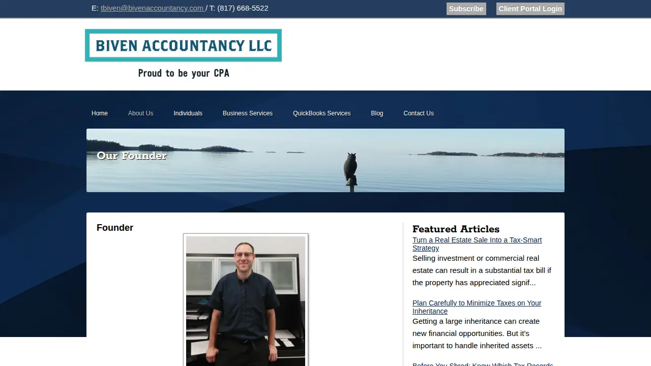 Biven Accountancy LLC page
