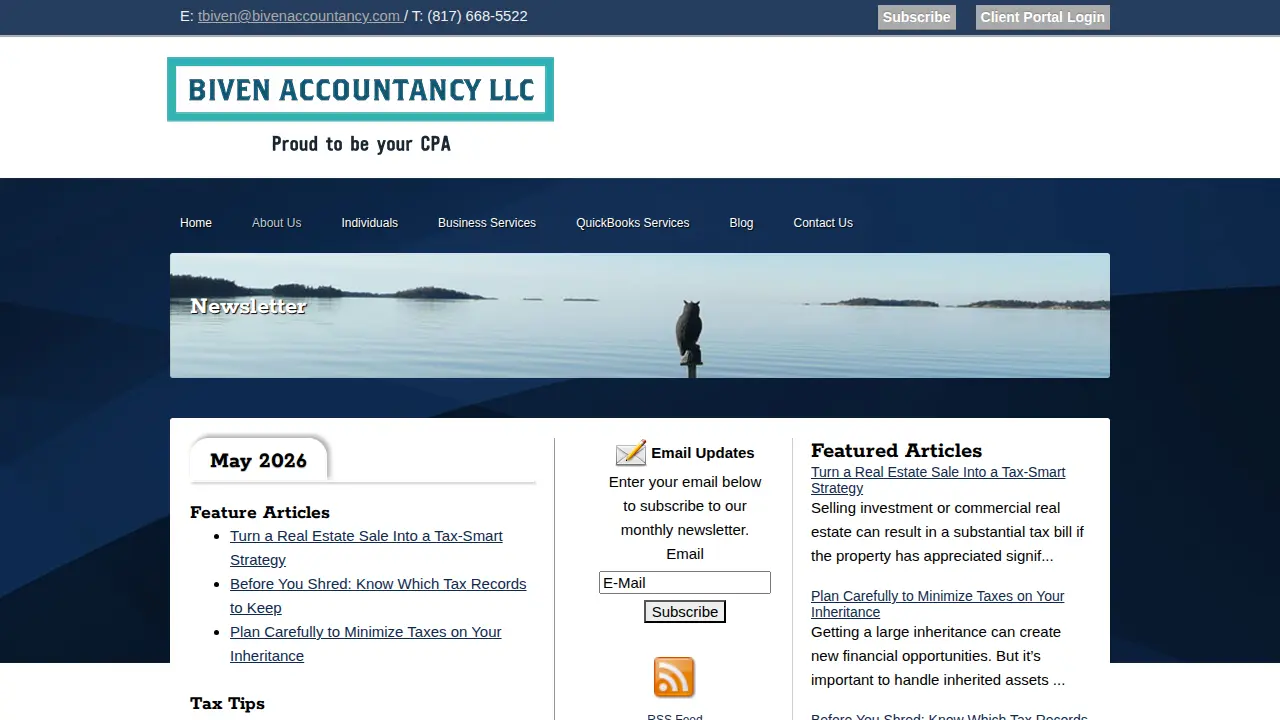 Biven Accountancy LLC page