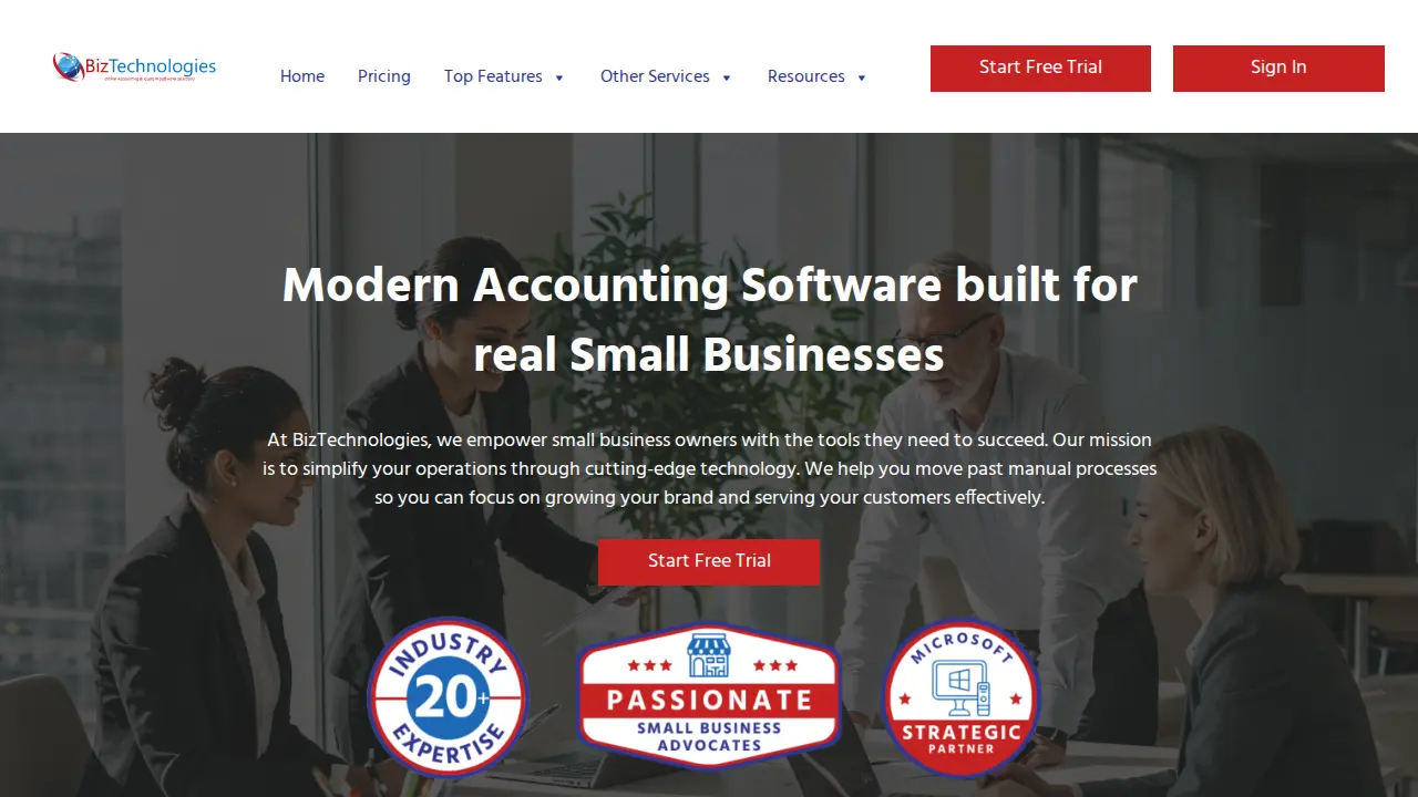 BizTechnologies page