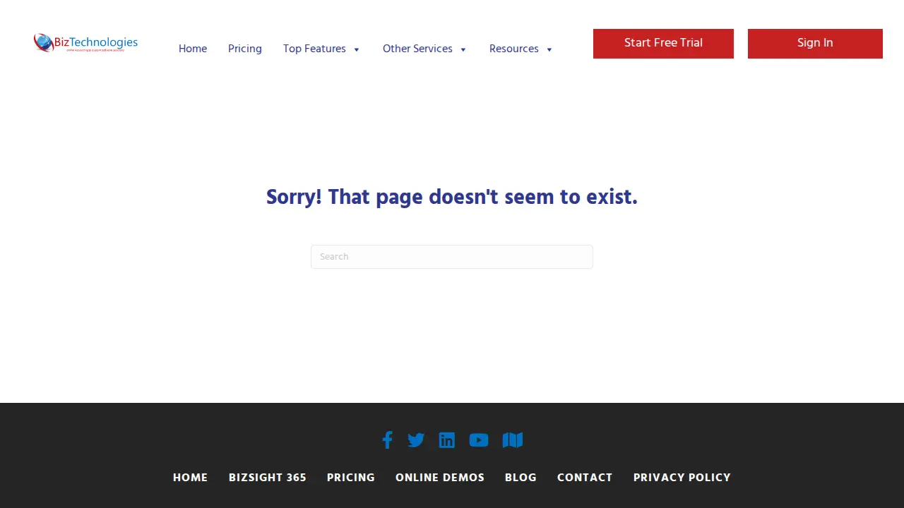 BizTechnologies website