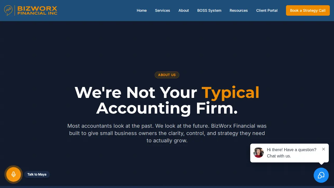 BizWorx Financial Inc page