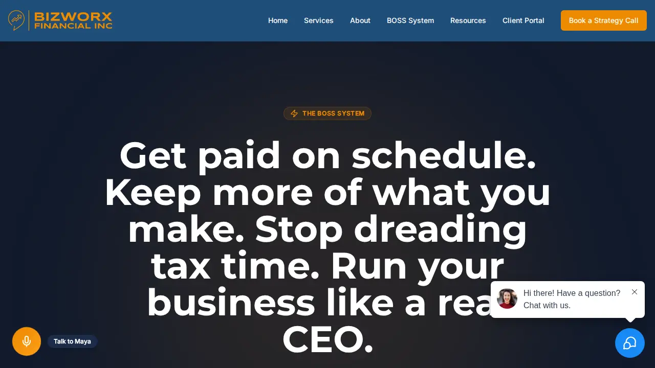 BizWorx Financial Inc page