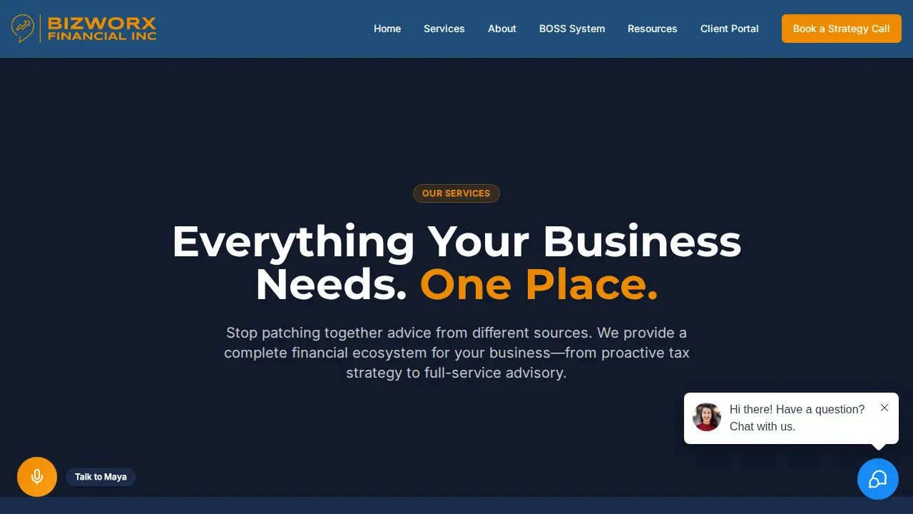 BizWorx Financial Inc page