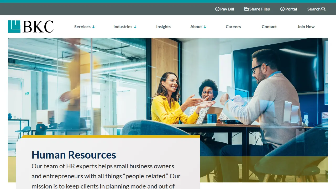 BKC, CPAs, PC page